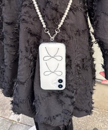 Lattice(ラティス) リボンモチーフスマホケース(iPhone16)