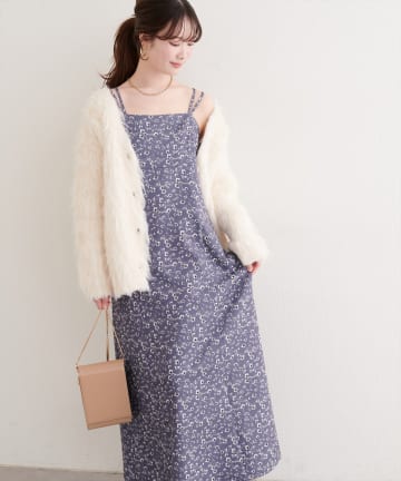natural couture(ナチュラルクチュール) 【パルクロ限定】【Mychoiceset対象】オリジナル柄キャミワンピース