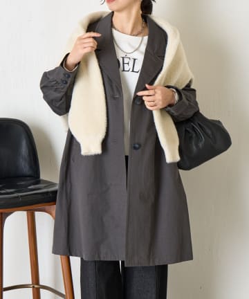 極美品★ジェナ　エスパスメルヴェイユレザーライン　ボアコート　ロングコートF 異素材ボアコート | Jena espace merveilleux(ジェナ エスパス