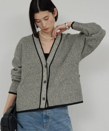 GALLARDAGALANTE(ガリャルダガランテ) 【手洗い可】ツイーディカーディガン