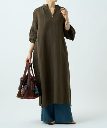 BEARDSLEY(ビアズリー) コットンリネンロングワンピース