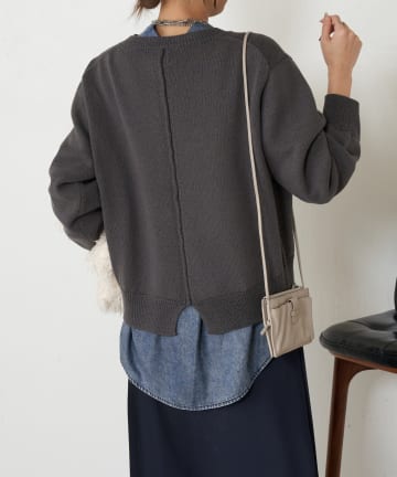 Jena　espace merveilleux(ジェナ　エスパスメルヴェイユ) バックラインボックスニット