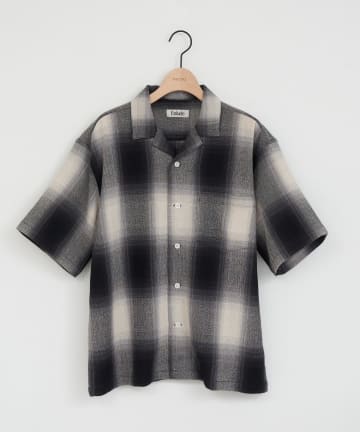 DISCOAT(ディスコート) 【Enlude】楊柳チェックオーバー半袖シャツ《ユニセックス》