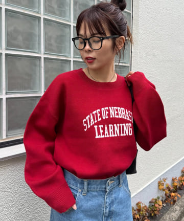 CIAOPANIC TYPY(チャオパニックティピー) スウェットライクカレッジロゴニット