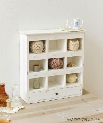 salut!(サリュ) 《WEB限定再入荷》ドロワー付きコレクションラック／choupinet