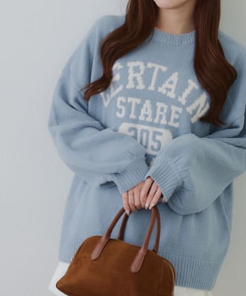 NICE CLAUP / OLIVE des OLIVE OUTLET(ナイスクラップ  / オリーブ デ オリーブ アウトレット) 【RMAF】ロゴモールニット