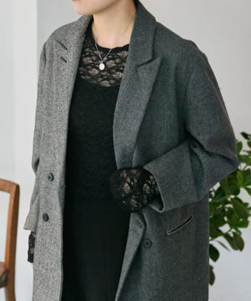 ear PAPILLONNER(イア パピヨネ) 《花柄/透け感/マルチウェイ》シアーレーストップス【SUM1 STYLE(スミスタイル)】