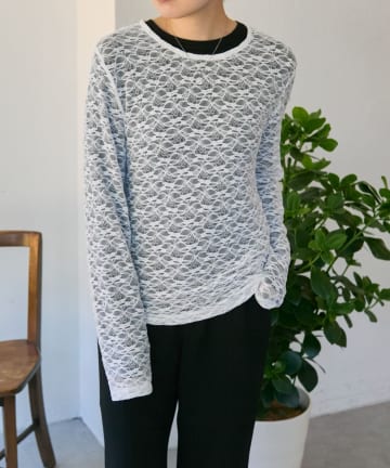 ear PAPILLONNER(イア パピヨネ) 《花柄/透け感/マルチウェイ》シアーレーストップス【SUM1 STYLE(スミスタイル)】