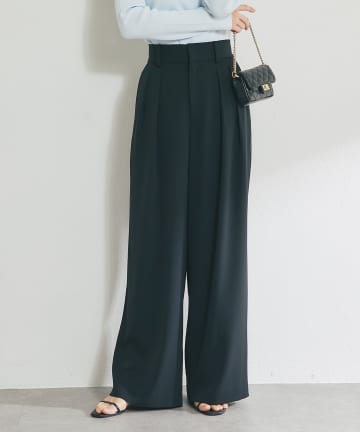 La boutique BonBon(ラブティックボンボン) 【スッキリ美シルエット】前開き2タックワイドパンツ