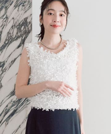 La boutique BonBon(ラブティックボンボン) 【今すぐお届け！・取り入れやすいトレンド】テープヤーン２WAYベスト