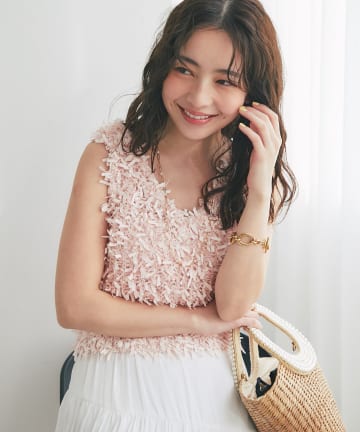 La boutique BonBon(ラブティックボンボン) テープヤーン２WAYベスト