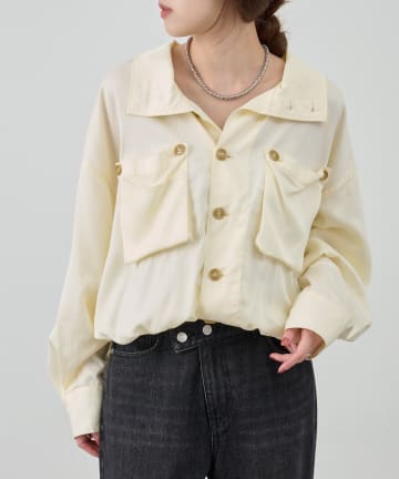 OUTLET(アウトレット) 【SHENERY】ビッグポケットシャツ