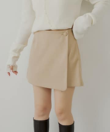 OUTLET(アウトレット) 【Chico】フロントラップミニスカパン