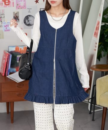 OUTLET(アウトレット) 【Ciaopanic】2WAYデニムフリルOP