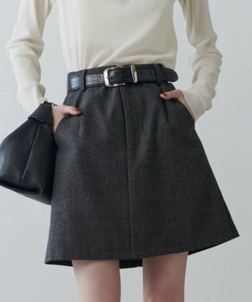 OUTLET(アウトレット) 【Lui's】ヘリンボーンミニスカート