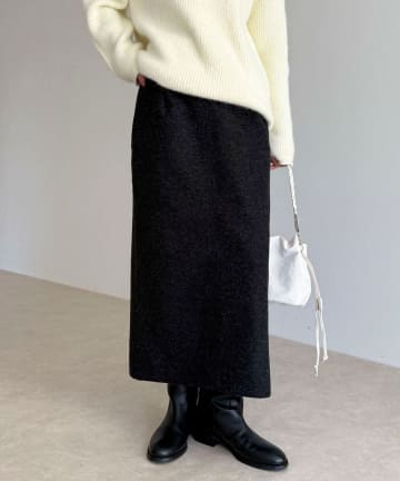 FREDY & GLOSTER(フレディ アンド グロスター) ソフトニットメルトンスカート