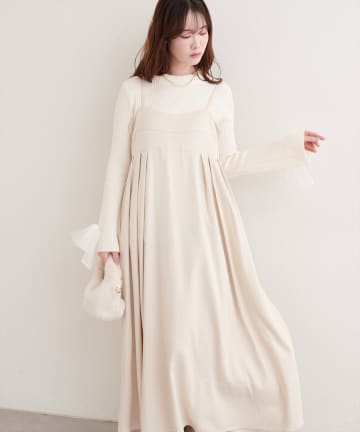 natural couture(ナチュラルクチュール) タックキャミワンピース