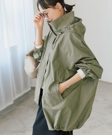 RIVE DROITE(リヴドロワ) 予約【一部EC限定カラー/花粉ガード・撥水加工・UVカット機能】ドルマンフーディライトコート