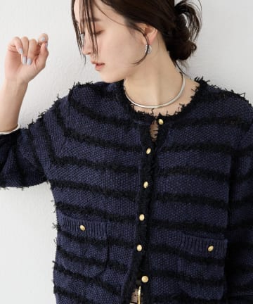 RIVE DROITE(リヴドロワ) 【上品見え】ツイードショートカーディガン
