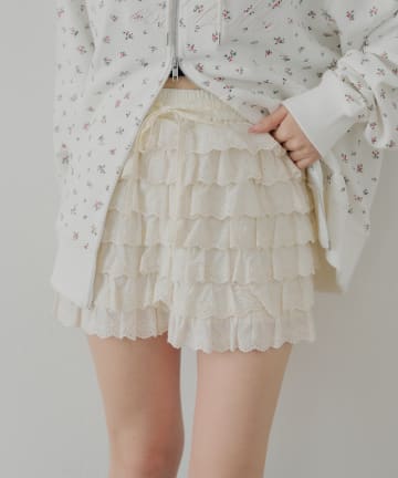 Chico(チコ) レースフリルティアードスカート