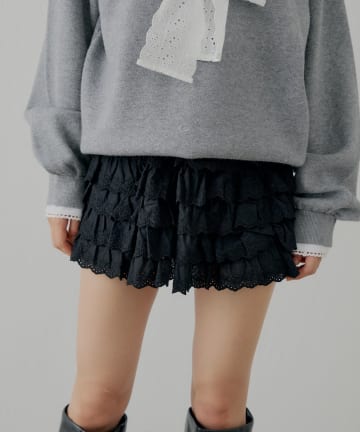 Chico(チコ) レースフリルティアードスカート