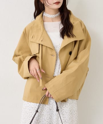 mystic(ミスティック) スタンドカラーショートトレンチ