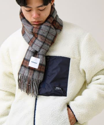 FREDY & GLOSTER(フレディ アンド グロスター) 【カシミヤブレンド】ウールリバーシブルチェックマフラー