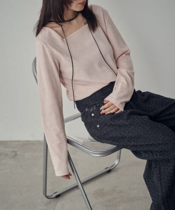 -goocy-(グーシー) 【着回し抜群！】前後2WAYネックプルオーバー