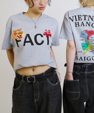 OUTLET(アウトレット) 【WHO'S WHO gallery】虎刺繍ベトナムグラフィックT / 3サイズ