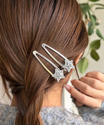 Lattice(ラティス) スターストーンヘアクリップセット(2P)