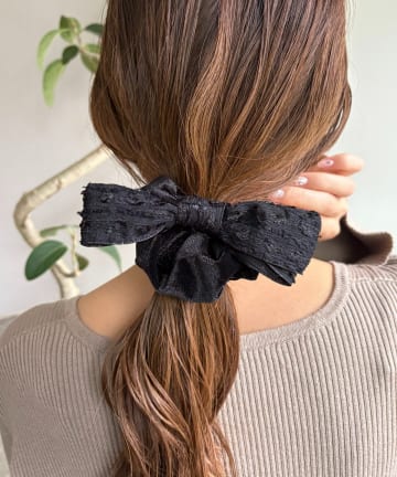 Lattice(ラティス) リボン付きベロアシュシュ