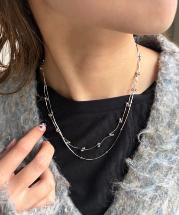 Lattice(ラティス) 華奢チェーンネックレスセット(2P)