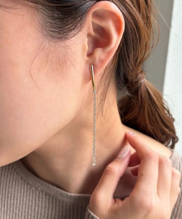 Lattice(ラティス) ラインストーンピアス