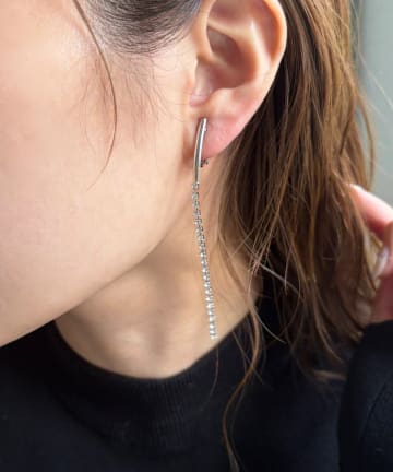 Lattice(ラティス) ラインストーンイヤリング