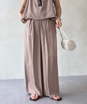 DOUDOU(ドゥドゥ) 【セットアップ可能】リヨセルツイルイージーパンツ