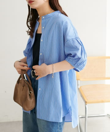 DISCOAT(ディスコート) 【SS先行予約/WEB限定】袖ボリュームハーフスリーブシャツ