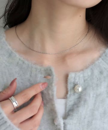 FREDY & GLOSTER(フレディ アンド グロスター) ねじりチェーンミディネックレス