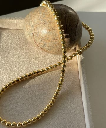 ear PAPILLONNER(イア パピヨネ) 《スターリングシルバー/ゴールドメッキ使用》ナバホパール5×50ネックレス