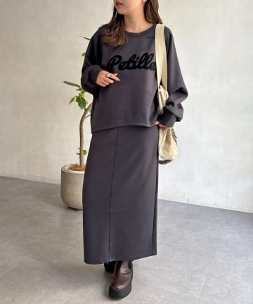 CPCM(シーピーシーエム) コクーンプルオーバー×ナロースカートセットアップ