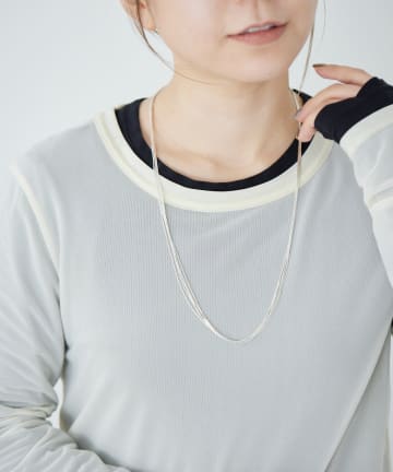 ear PAPILLONNER(イア パピヨネ) 《スターリングシルバー使用》リキッドシルバー5×60ロングネックレス