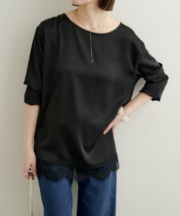 Omekashi(オメカシ) 裾レースTブラウス