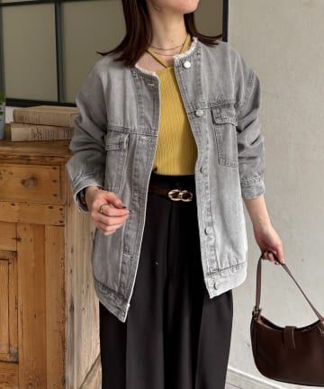 Thevon.(ゼヴォン) ノーカラーフリンジGジャン