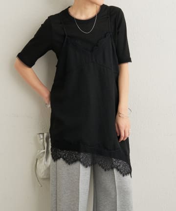 Omekashi(オメカシ) 【人気急上昇中！】レースキャミチュニック