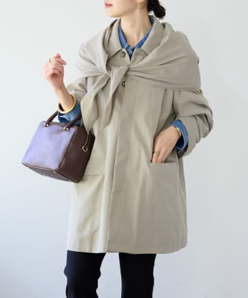 RIVE DROITE(リヴドロワ) 予約【鮮度ある着こなしに】ストール付きテントコート