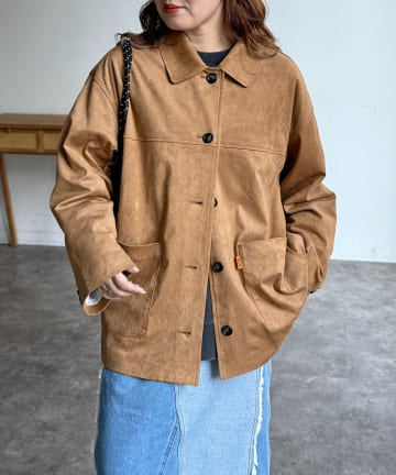 CPCM(シーピーシーエム) フェイクスエードジャケット