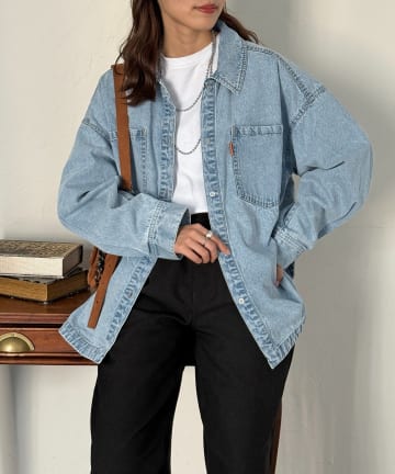 CPCM(シーピーシーエム) カラーデニムビッグシャツ