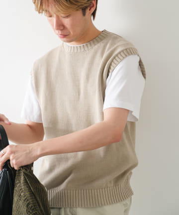 OUTLET(アウトレット) 【Kastane】サンフェードニットベスト