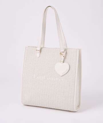 one after another NICE CLAUP(ワンアフターアナザー ナイスクラップ) 【LouLoumei】ハートチャーム付きトートバッグ/自立可能/WEB限定