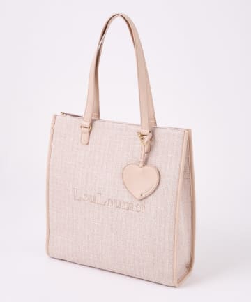 one after another NICE CLAUP(ワンアフターアナザー ナイスクラップ) 【LouLoumei】ハートチャーム付きトートバッグ/自立可能/WEB限定