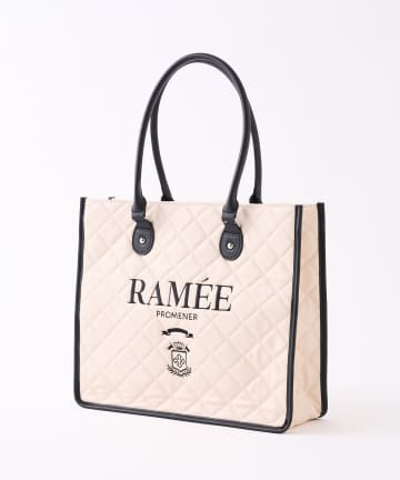 one after another NICE CLAUP(ワンアフターアナザー ナイスクラップ) 【WEB限定リバイバル】ロゴ刺しゅう入りキルティングトートバッグ